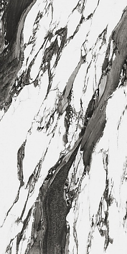 Белый керамогранит под мрамор Big Stone, Белый, Черный, BSP 126320