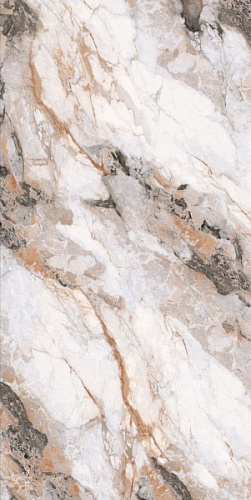 Глянцевый керамогранит под мрамор Big Stone, Белый, Коричневый, BSP 126332