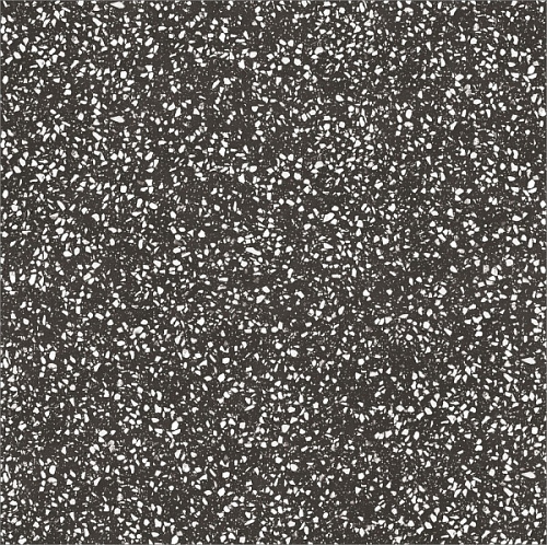 Черный полированный керамогранит 60х60 см Terrazzo, Черный, TRP 6609