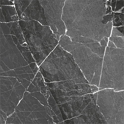 Черный полированный керамогранит Art Stone, Черный, Серый, PSA 6059