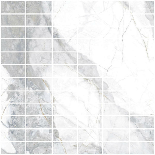 Белая мозаика микс Art Stone, Белый, Серый, PSA 6014 FM4
