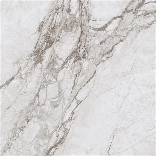 Светлый полированный керамогранит Art Stone, Белый, Серый, PSA 6098
