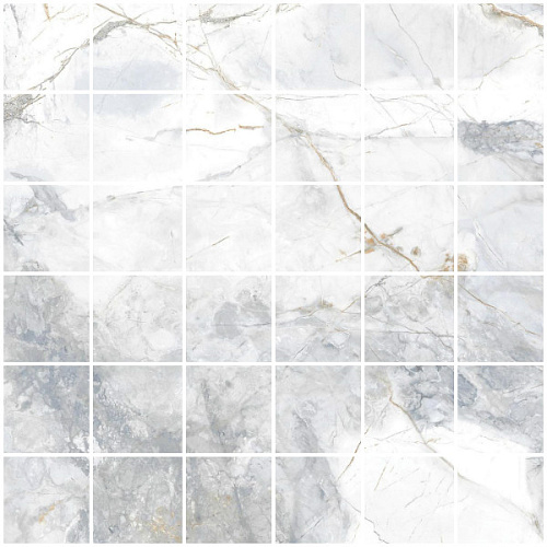 Мраморная мозаика Art Stone, Белый, Серый, PSA 6014 FM5